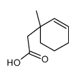 2-(1-methylcyclohex-2-en-1-yl)acetic acid Structure