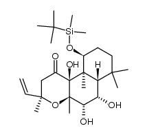 1α-[(tert-butyldimethylsilyl)oxy]-8,13-epoxy-6β,7β,9α-trihydroxylabd-14-en-11-one结构式