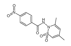2,4-dimethyl-N-<4-nitrobenzoylamino>-1,3-butadiene-1,4-sultam结构式