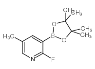 2-氟-5-甲基-3-(4,4,5,5-四甲基-1,3,2-二氧杂硼烷-2-基)吡啶结构式