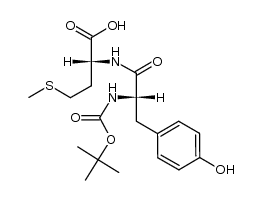 N-(tert-Butyloxycarbonyl)-L-tyrosyl-D-methionine结构式