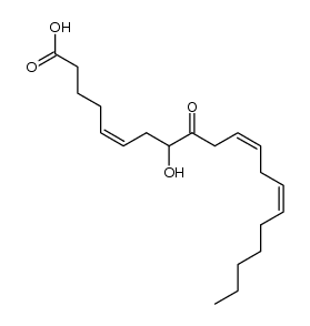 (5Z,11Z,14Z)-8-hydroxy-9-oxoicosa-5,11,14-trienoic acid结构式