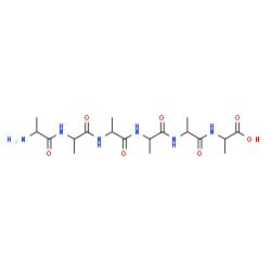 2-[[(2S)-2-[2-[[(2S)-2-[2-(2-aminopropanoylamino)propanoylamino]propanoyl]amino]propanoylamino]propanoyl]amino]propanoic acid structure