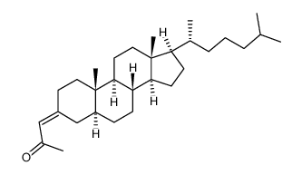 3-(2'-oxopropylidene)-5α-cholestane Structure