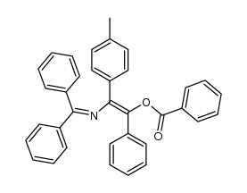 (E)-2-((diphenylmethylene)amino)-1-phenyl-2-(p-tolyl)vinyl benzoate结构式