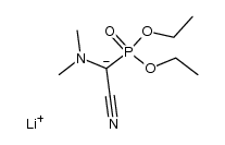 1-Cyano-1-dimethylamino-methanphosphonsaeurediethylester-Lithium Structure