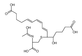 16-carboxy-17,18,19,20-tetranor-14,15-dihydro-N-acetylleukotriene E4 structure