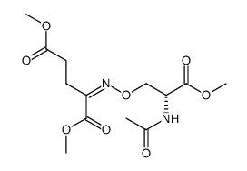 2-[(E)-(S)-2-Acetylamino-2-methoxycarbonyl-ethoxyimino]-pentanedioic acid dimethyl ester结构式