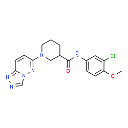 N-(3-chloro-4-methoxyphenyl)-1-([1,2,4]triazolo[4,3-b]pyridazin-6-yl)piperidine-3-carboxamide结构式