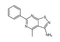 3-Amino-4-methyl-6-phenyl-isothiazolo(5,4-d)pyrimidine结构式