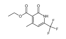 4-methyl-2(1H)-oxo-6-(trifluoromethyl)pyridine-3-carboxylic acid ethyl ester Structure