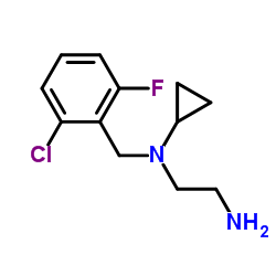 N-(2-Chloro-6-fluorobenzyl)-N-cyclopropyl-1,2-ethanediamine结构式