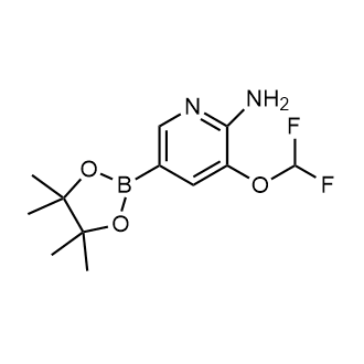 3-(二氟甲氧基)-5-(4,4,5,5-四甲基-1,3,2-二氧杂硼烷-2-基)吡啶-2-胺结构式