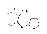 (2S)-2-amino-N-cyclopentyl-3-methylbutanamide结构式