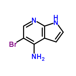 5-溴-1H-吡咯并[2,3-b]吡啶-4-胺结构式