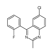 6-chloro-4-(2-fluorophenyl)-2-methylquinazoline结构式