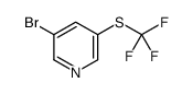 3-Bromo-5-[(trifluoromethyl)sulfanyl]pyridine结构式