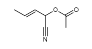 essigsaeure-[(E)-1-cyano-2-butenyl]ester结构式