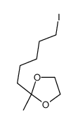 2-(5-iodopentyl)-2-methyl-1,3-dioxolane结构式