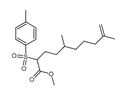 methyl 5,9-dimethyl-2-tosyldec-9-enoate Structure