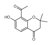 2,2-dimethyl-8-acetyl-7-hydroxy-4-chromanone结构式