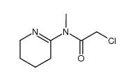 2,3,4,5-tetrahydro-6-(N-methyl-2-chloroacetamido)pyridine结构式