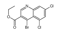 4-Bromo-5,7-dichloroquinoline-3-carboxylic acid ethyl ester Structure