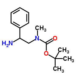 (S)-tert-butyl 2-amino-2-phenylethyl(methyl)carbamate结构式