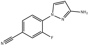 4-(3-amino-1H-pyrazol-1-yl)-3-fluorobenzonitrile Structure