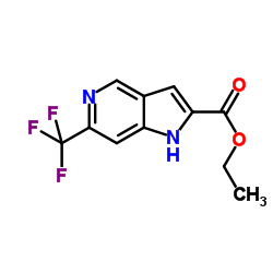 Ethyl 6-(trifluoromethyl)-1H-pyrrolo[3,2-c]pyridine-2-carboxylate结构式