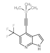 5-(Trifluoromethyl)-4-((trimethylsilyl)ethynyl)-1H-pyrrolo[2,3-b]pyridine structure