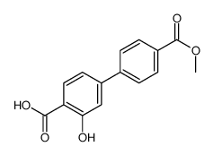 2-hydroxy-4-(4-methoxycarbonylphenyl)benzoic acid结构式