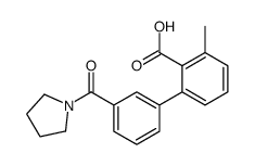 2-methyl-6-[3-(pyrrolidine-1-carbonyl)phenyl]benzoic acid结构式