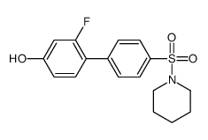 3-fluoro-4-(4-piperidin-1-ylsulfonylphenyl)phenol结构式