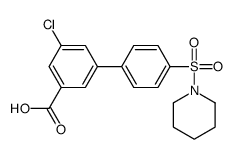 3-chloro-5-(4-piperidin-1-ylsulfonylphenyl)benzoic acid结构式