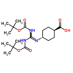 trans-4-[(2,2,10,10-Tetramethyl-4,8-dioxo-3,9-dioxa-5,7-diazaundecan-6-ylidene)amino]cyclohexanecarboxylic acid Structure