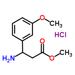 3-氨基-3-(3-甲氧基苯基)丙酸甲酯盐酸盐结构式