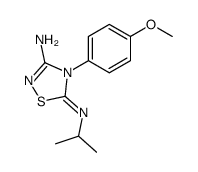 5-(isopropylimino)-4-(4-methoxyphenyl)-4,5-dihydro-1,2,4-thiadiazol-3-amine结构式