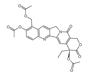 (4S)-4,9-Bis(acetyloxy)-10-[(acetyloxy)Methyl]-4-ethyl-1H-pyrano[3',4':6,7]indolizino[1,2-b]quinoline-3,14(4H,12H)-dione Structure