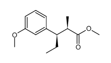 (R,R)-3-(3-methoxy-phenyl)-2-methyl-pentanoic acid methyl ester Structure