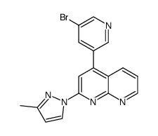 4-(5-bromopyridin-3-yl)-2-(3-methyl-pyrazol-1-yl)-[1,8]naphthyridine Structure