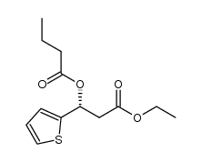 (R)-3-ethoxy-3-oxo-1-(thiophen-2-yl)propyl butyrate结构式