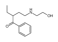 2-ethyl-4-(2-hydroxyethylamino)-1-phenylbutan-1-one Structure