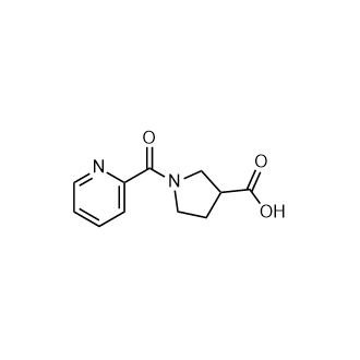 1-吡啶甲酰基吡咯烷-3-羧酸结构式