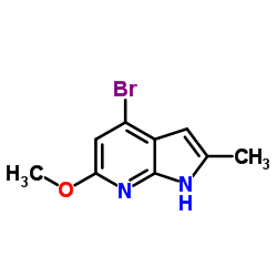 4-Bromo-6-methoxy-2-methyl-1H-pyrrolo[2,3-b]pyridine结构式