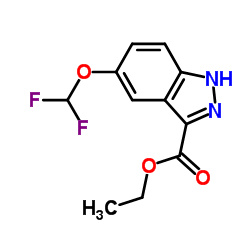 ethyl 5-(difluoromethoxy)-1H-indazole-3-carboxylate结构式