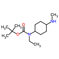 2-Methyl-2-propanyl ethyl[4-(methylamino)cyclohexyl]carbamate结构式