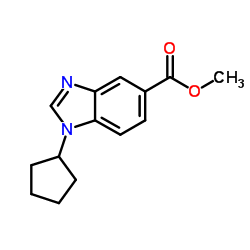 Methyl 1-cyclopentyl-1H-benzimidazole-5-carboxylate结构式