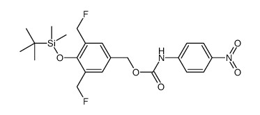 4-((tert-butyldimethylsilyl)oxy)-3,5-bis(fluoromethyl)benzyl (4-nitrophenyl)carbamate结构式