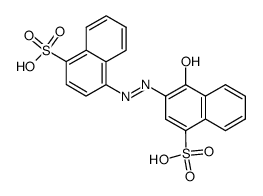 4-hydroxy-3-[(4-sulpho-1-naphthyl)azo]naphthalene-1-sulphonic acid structure
